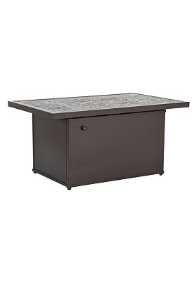 Tropitone Furniture 282053FPL-18 Arazzo 50" x 30" Rectangular, 18" HT, Match Lit Fire Pit