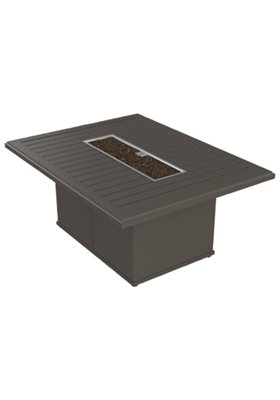 Tropitone Furniture 401767FP-24  Banchetto 54" x 42" Rectangular Fire Pit, Built-In Ignitor