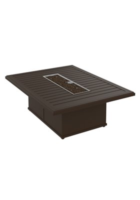 Tropitone Furniture 401767FPM-18 Banchetto 54" x 42" Rectangular Fire Pit, Manual Ignition