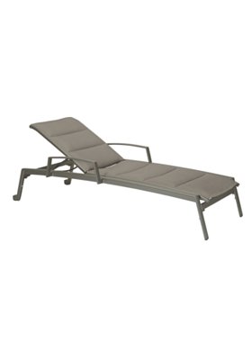 Tropitone Furniture 461433WPS Elance Padded Chaise Lounge with Arms & Wheels