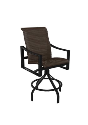 Tropitone Furniture 381527WS-28 Kenzo Woven Swivel Bar Stool