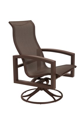 Tropitone Furniture 740570 Lakeside Sling Swivel Rocker with high back