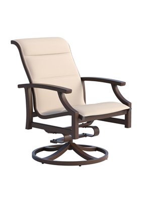 Tropitone Furniture 452269PS Marconi Padded Sling Low Back Swivel Rocker