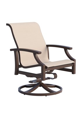 Tropitone Furniture 452269 Marconi Sling Low Back Swivel Rocker