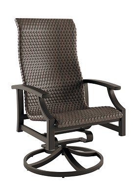 Tropitone Furniture 452070WS Marconi Woven Bucket High Back Swivel Rocker