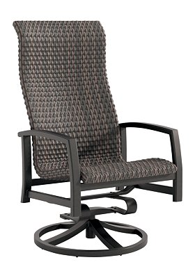 Tropitone Furniture 162070WS Muirlands Woven Bucket High Back Swivel Rocker
