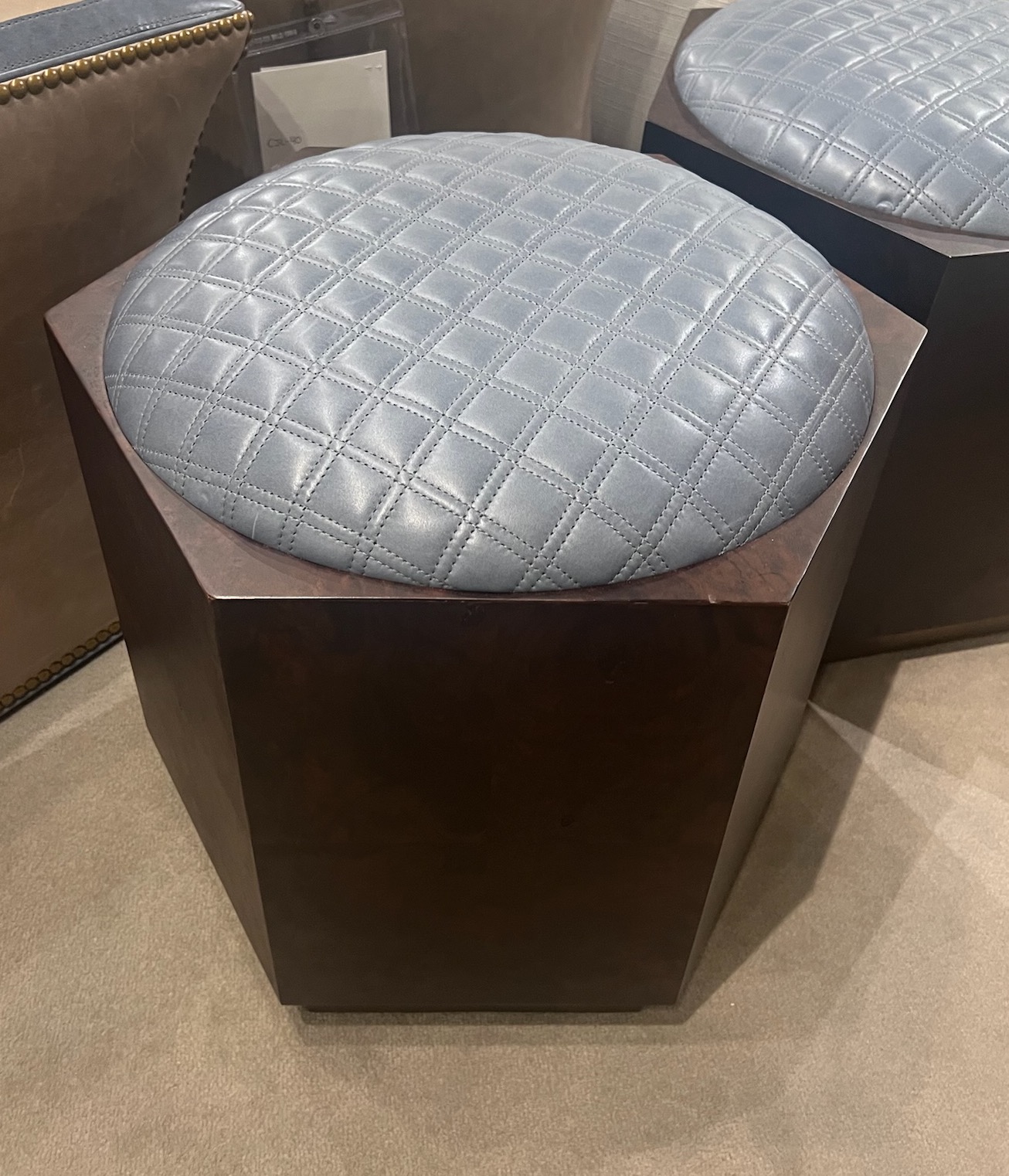 Hancock and Moore CJ6824 Hezekiah Quilted Stool