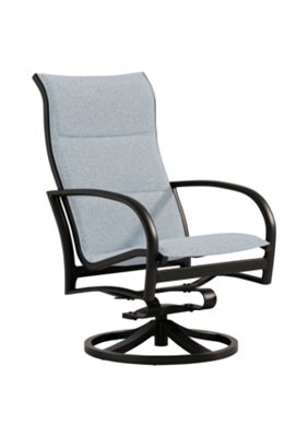 Tropitone Furniture 922170PS Ronde Padded Sling High Back Swivel Rocker