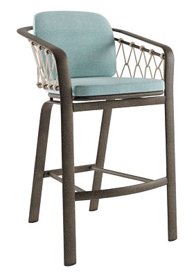 Tropitone Furniture 292026 Trelon Rope Bar Stool